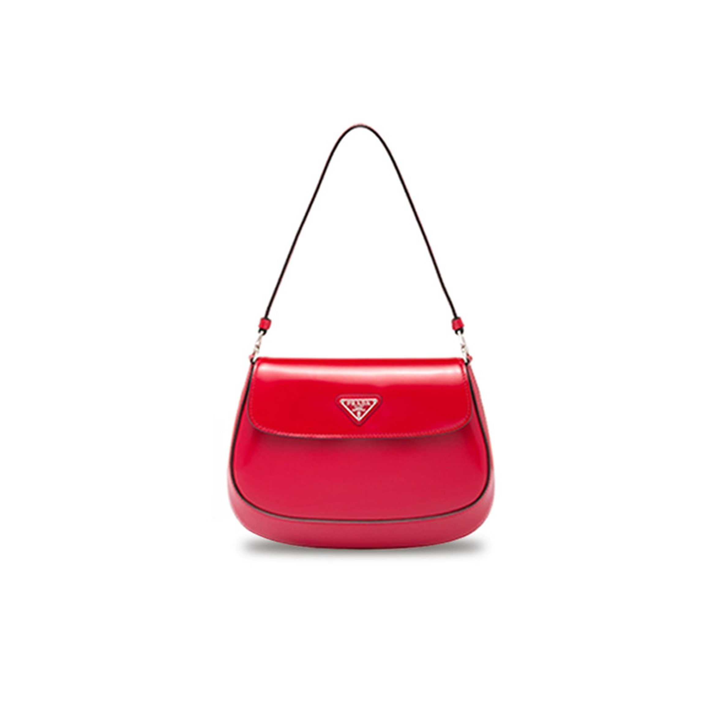 P*A*A SMALL P*A*A C*LEO BRUSHED LEATHER SHOULDER BAG WITH FLAP 1BD311  (22*15.5*4cm) 